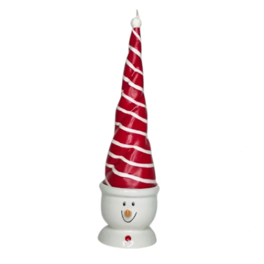 Snowman Candle Holder and Candle
